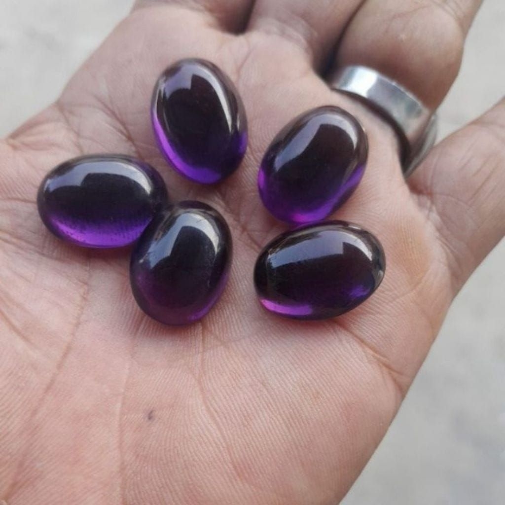 Batu Akik Lepasan Kecubung Ungu Wulung Natural 20x15 Top HQ