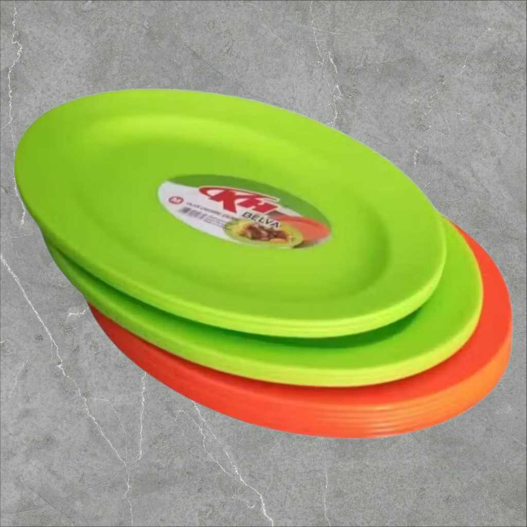 1 Lusin piring oval belva plastik merk kh