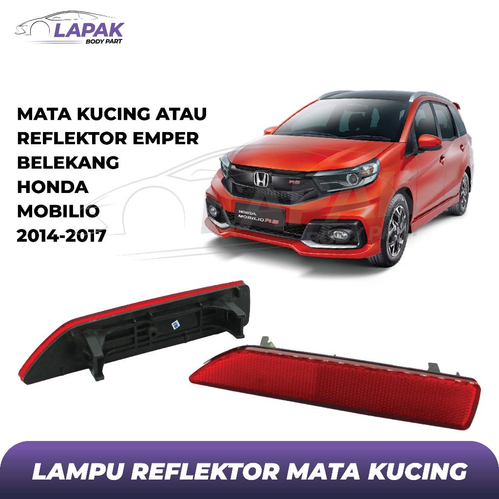 Lampu Reflektor Mata Kucing Bemper Belakang Honda Mobilio 2014-2017 Original