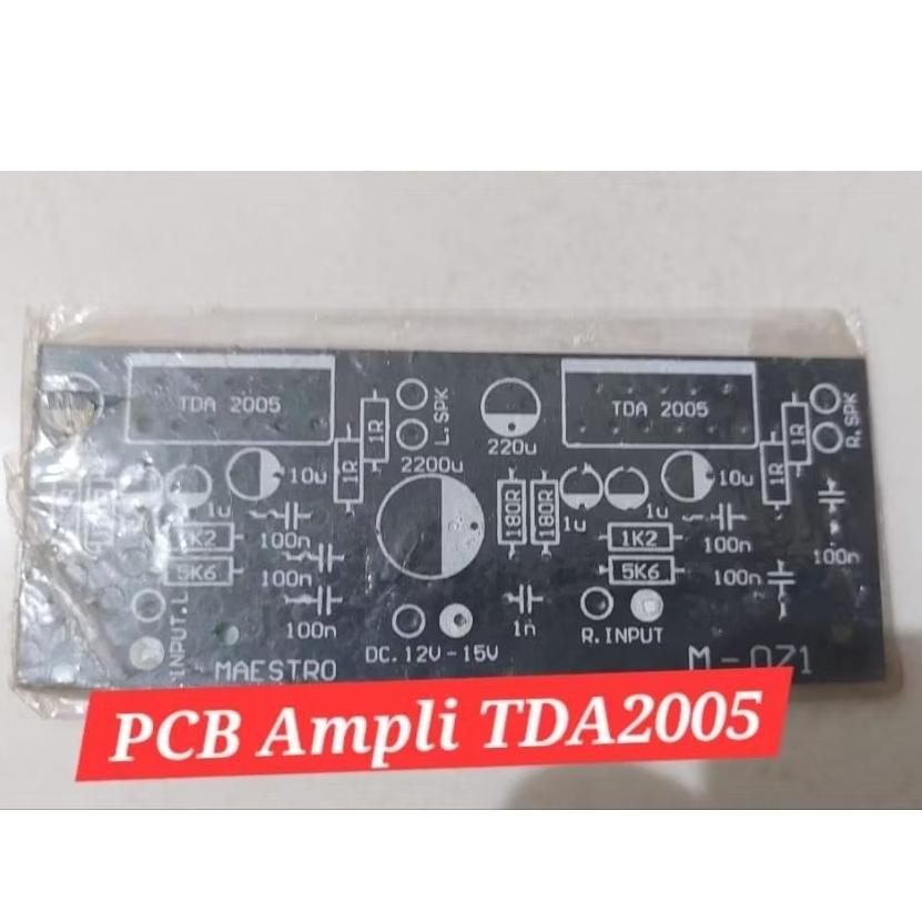 pcb ampli 80w btl tda2005 jadul  TDA 2005 langka
