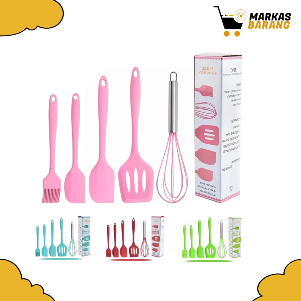 Set Spatula Silikon 5 in 1/Spatula Set Sultan