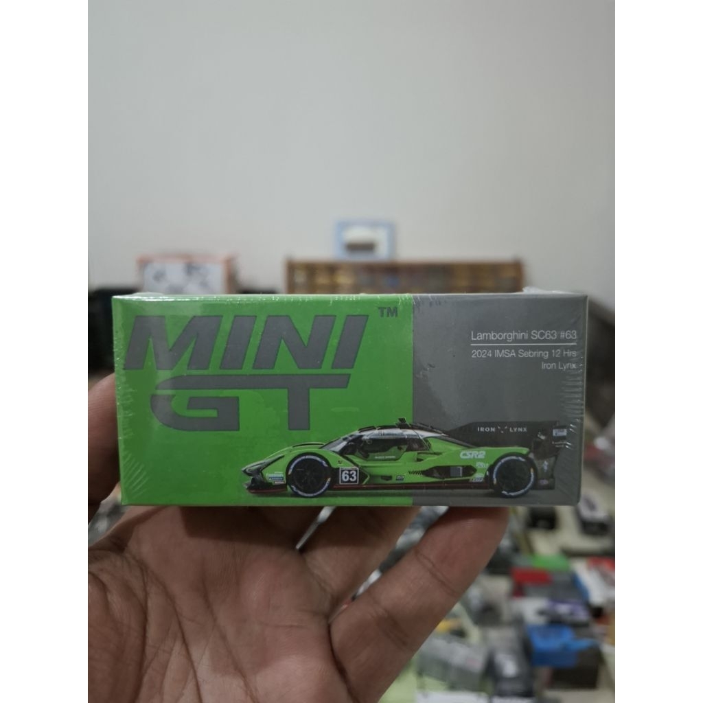 Mini GT 816 Lamborghini SC63 2024 IMSA Sebring Iron Lynx
