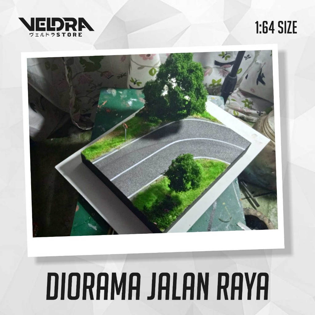 Diorama Jalan Raya | Diorama Diecast skala 1:64
