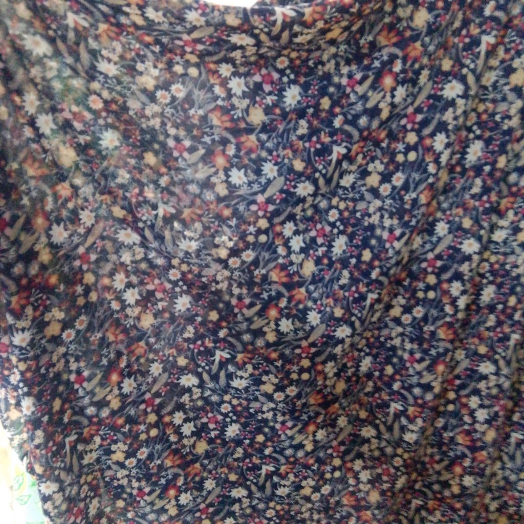 Kain Katun Bordir Motif Bunga Premium / Kain Katun Bordir Import untuk Gamis Blouse Dress Zk