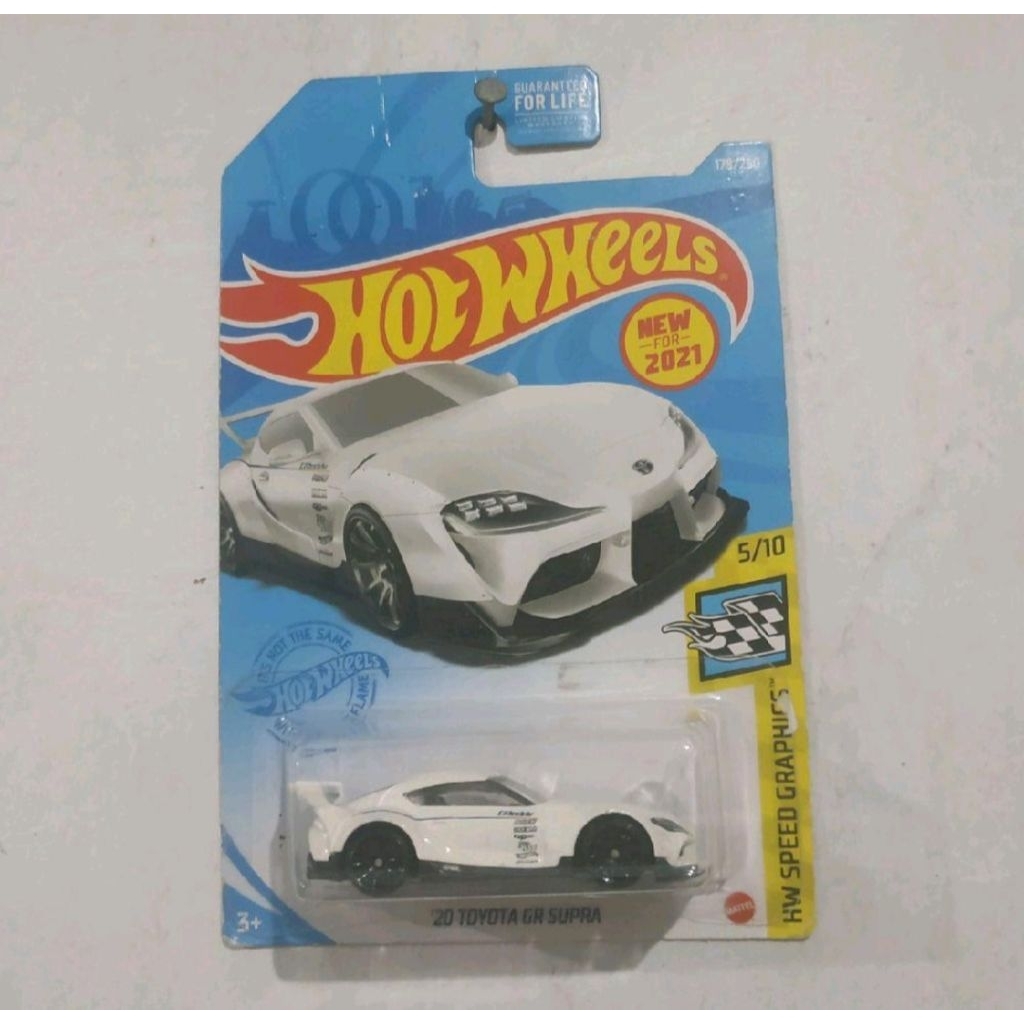 Hot Wheels 20 Toyota GR Supra US Card White putih