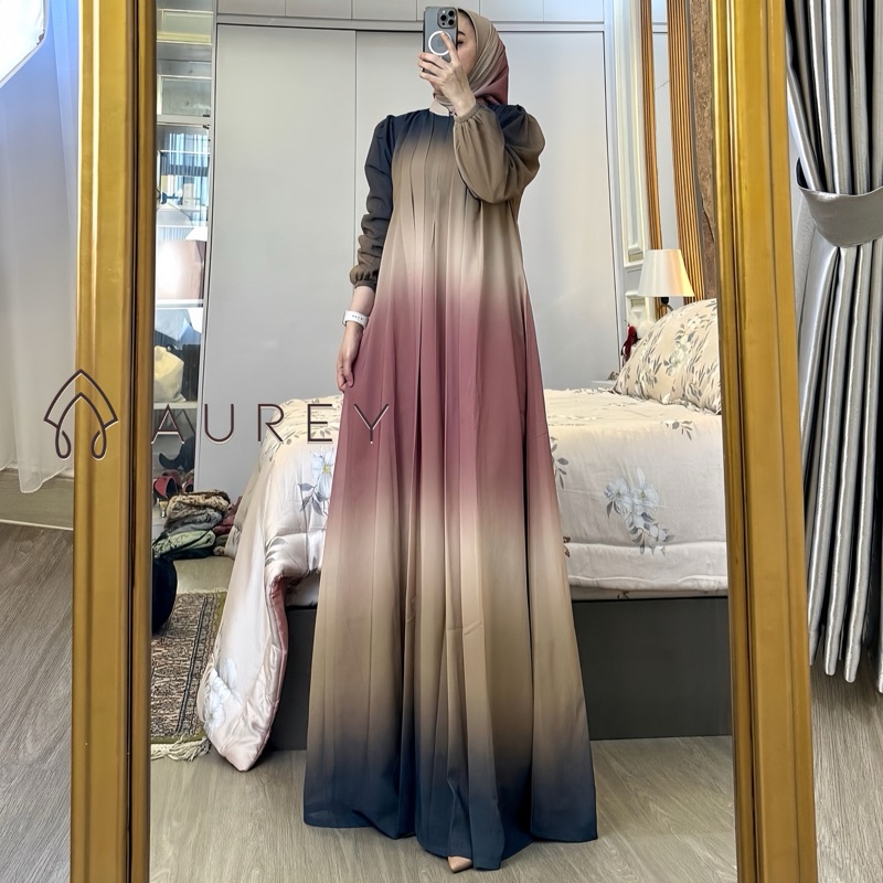 HOT DEALS AUREY set hijab segiempat Givani dress premium busui friendly setelan hijab gamis wanita