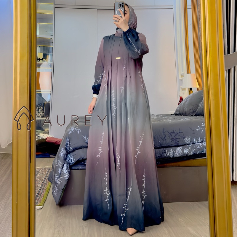 AUREY set hijab segiempat Givani dress premium busui friendly setelan hijab gamis wanita