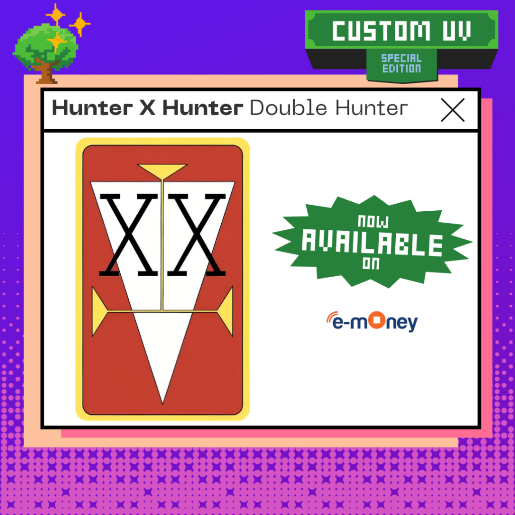 DOUBLE HUNTER LICENSE e-Money Anime Hunter X Hunter Limited Edition Mandiri eMoney eToll NFC Custom