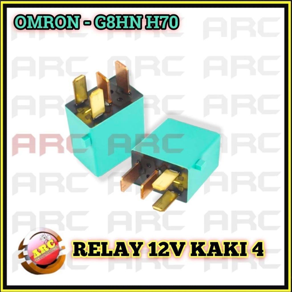 Relay 12v kaki 4 Omron Original
