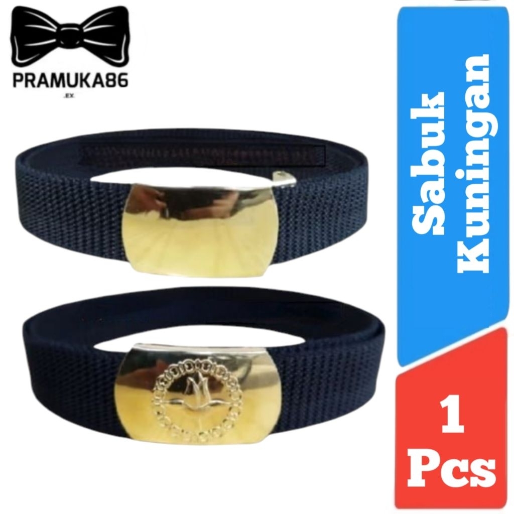 Sabuk Kuningan Paskibra / Sabuk Kuningan PDH Polos / Ikat Pinggang Kuningan Polos - Teratai / Sabuk 