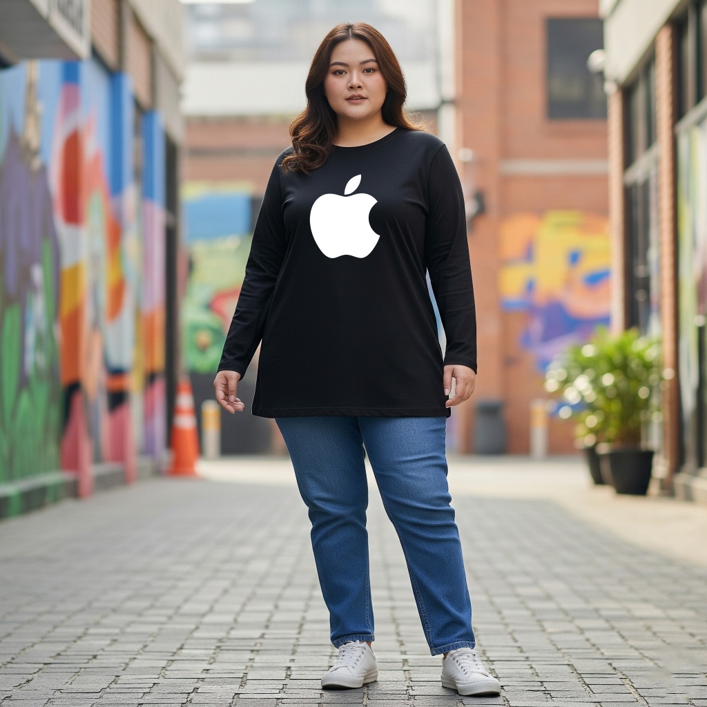 Kaos Lengan Panjang Jumbo Apple 7XL 6XL 5XL 4XL 3XL 2XL