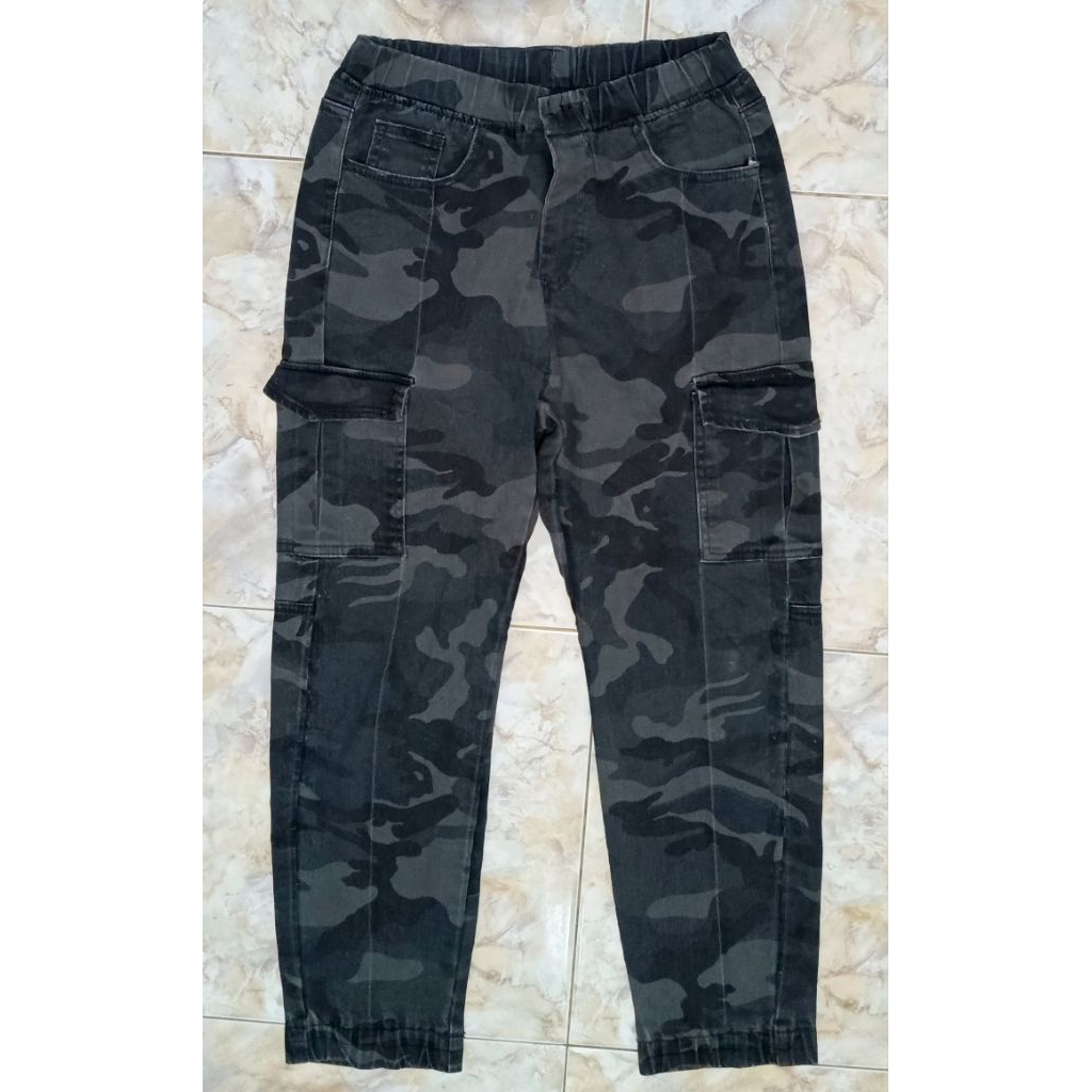 celana panjang cargo, cargo camo, celana camo
