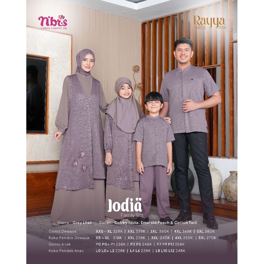 RAYYA SERIES NIBRAS 2026||RAYYA SERIES JODIA GREY LILAC||JODIA GAMIS GREY LILAC||JODIA KOKO GREY LIL