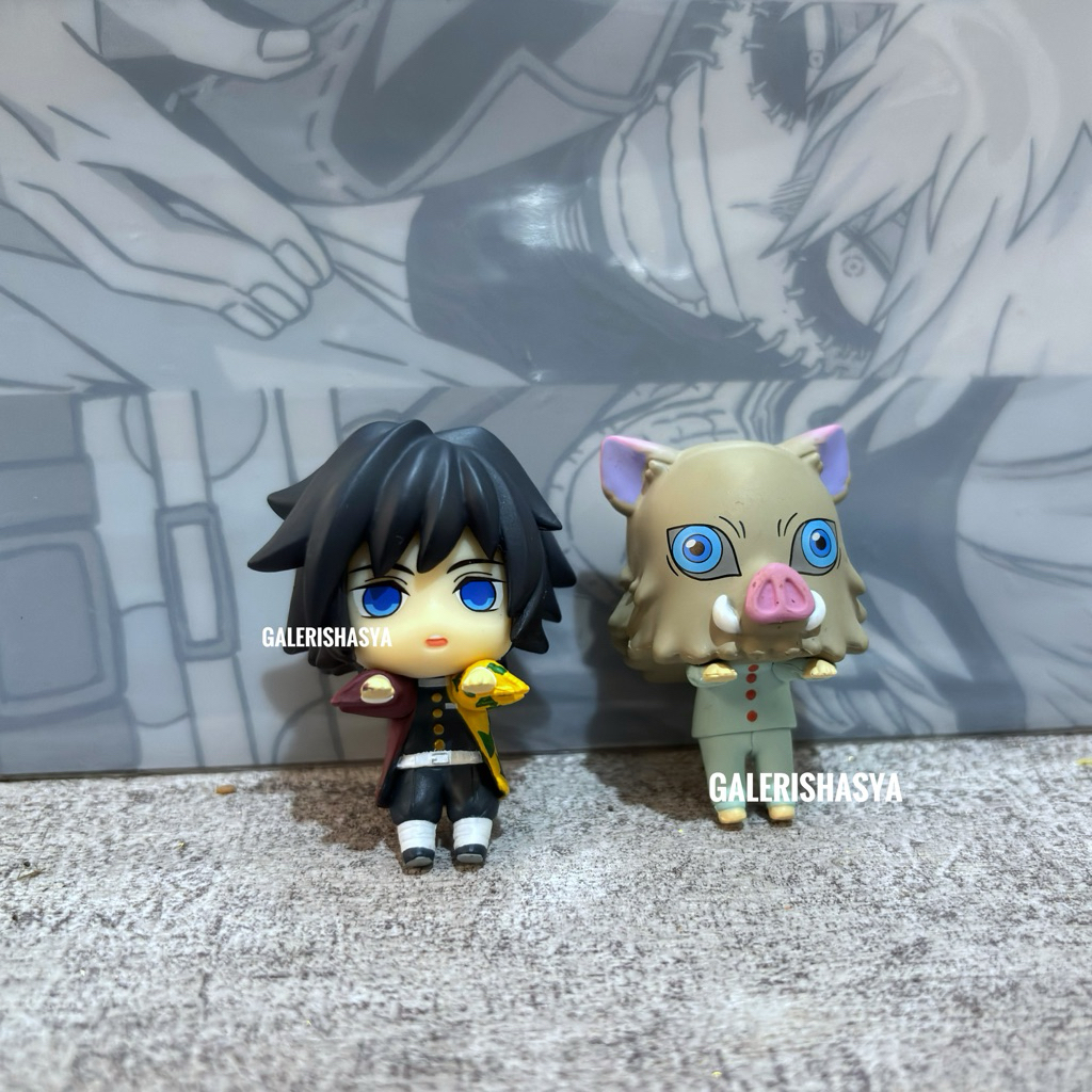 [ Demon Slayer ] Tomioka Giyu , Inosuke Hashibira Chokotto Hikakke ( Hippers ) Figure