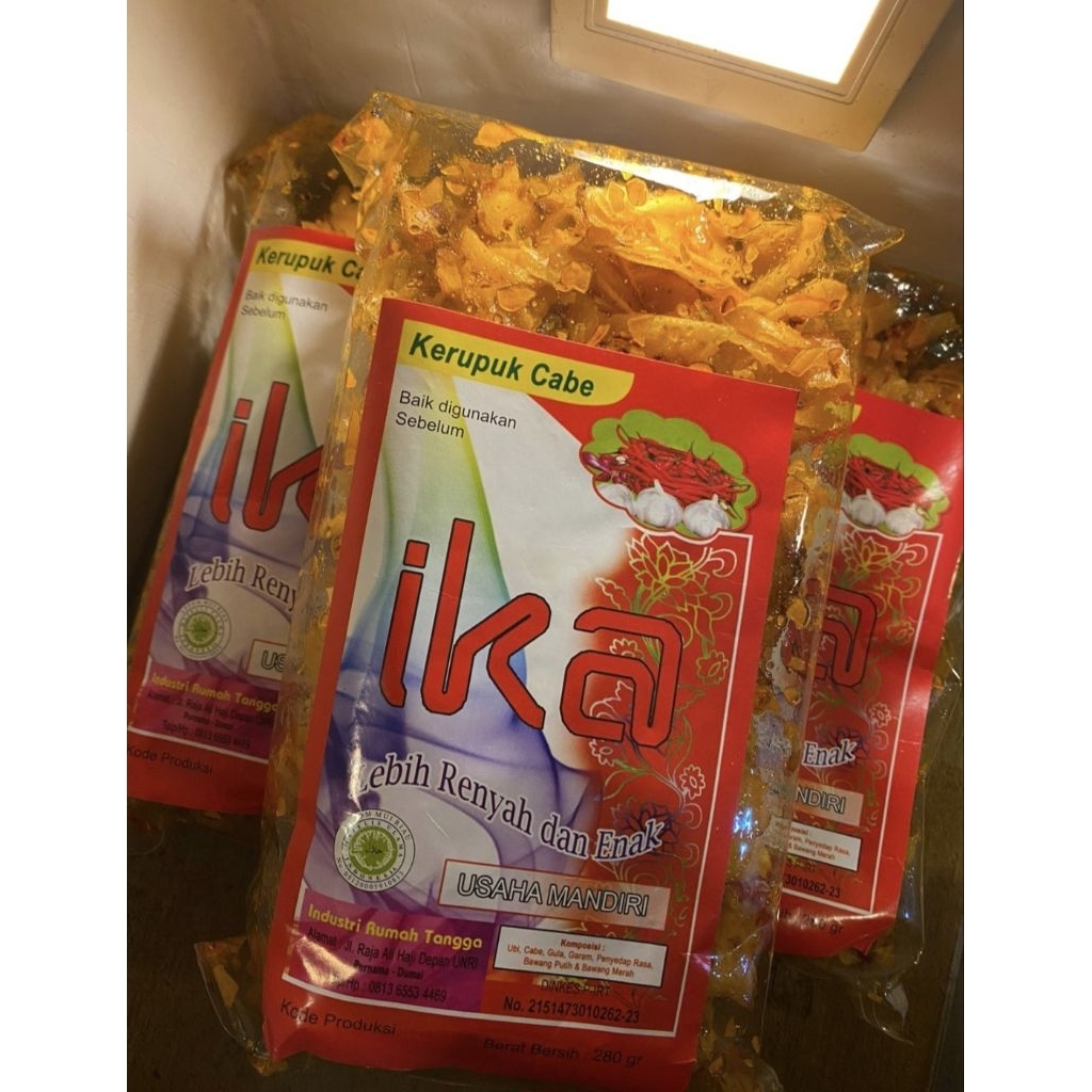 Kerupuk Cabe Ika Dumai / Keripik Ubi Pedas asli Dumai