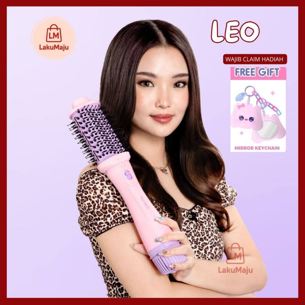 Nvmee Leo Blow Dryer Sisir Blowdryer Pengering Rambut 2in1