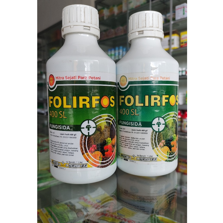 Fungisida FOLIRFOS 400 SL 1L asam fosfit sistemik