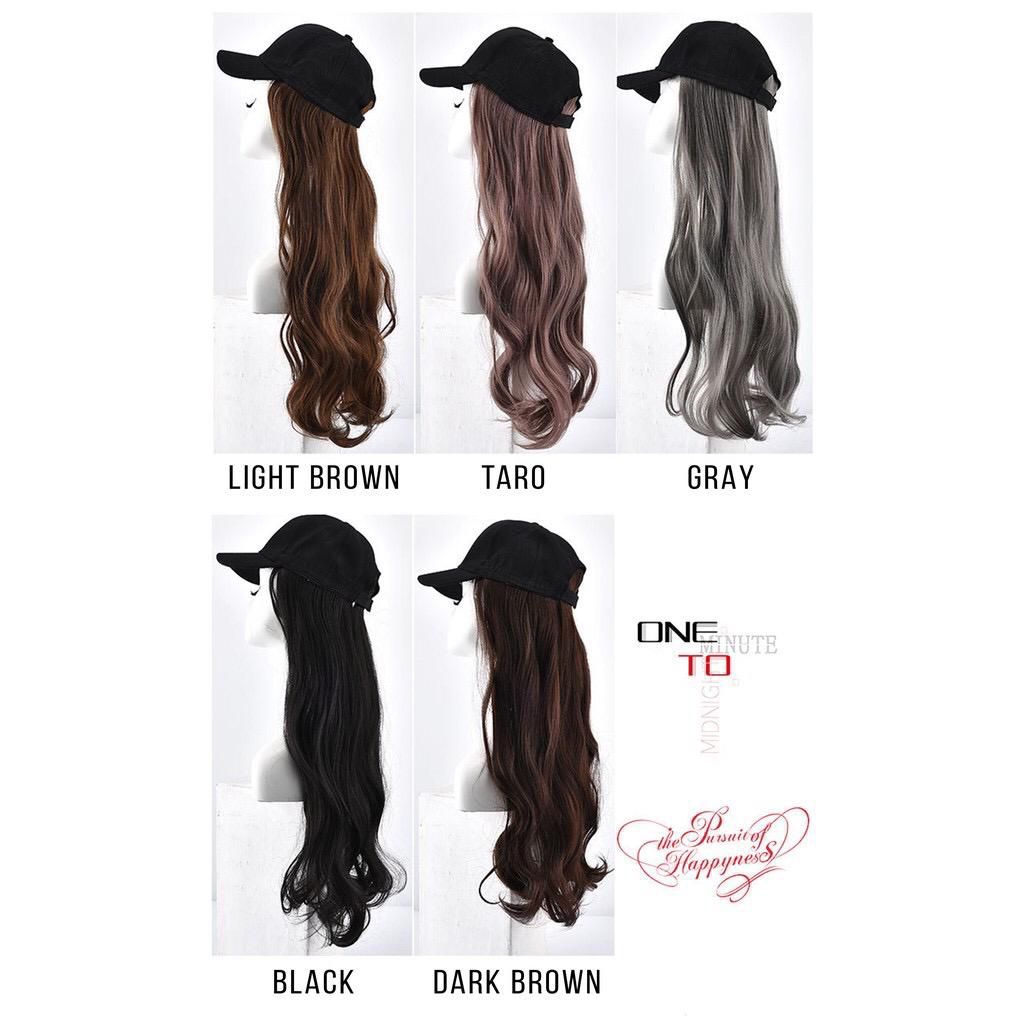 wig topi curly wig base ball