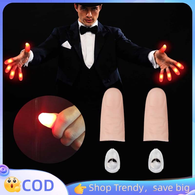 2pcs Alat Sulap Jempol Alat Sulap Jempol Menyala Jempol Sulap Alat Sulap Jari Menyala Alat Sulap Jar