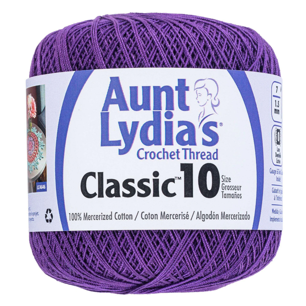 Benang rajut Aunt lydia classic crochet hook 10 Purple