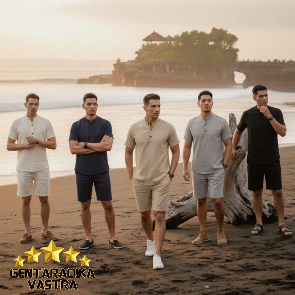 Setelan Pria Big Size | Kemeja & Celana Pendek Linen Adem Stylish S–6XL GV