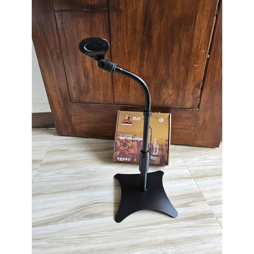 Stand Cagak Mic Meja BMA SR-35 SR35 Original Tabel Stand SR 35 Pendek Podium Microphone Mimbar Goose