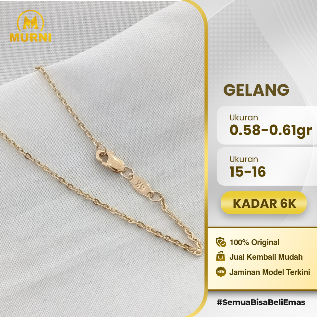 Gelang Rantai Siem Polos 6K Murni Bekonang