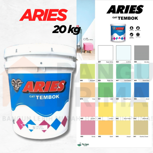 Cat Tembok Aries Avian 20 Kg – Cat Interior & Eksterior Warna Cerah Tahan Lama
