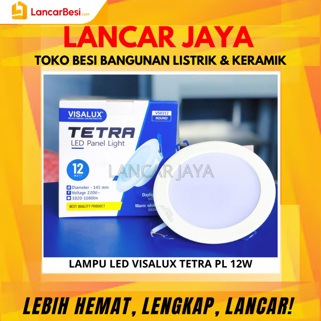 Lampu LED Panel  Round Visalux Tetra 12W | Lampu Panel Visalux