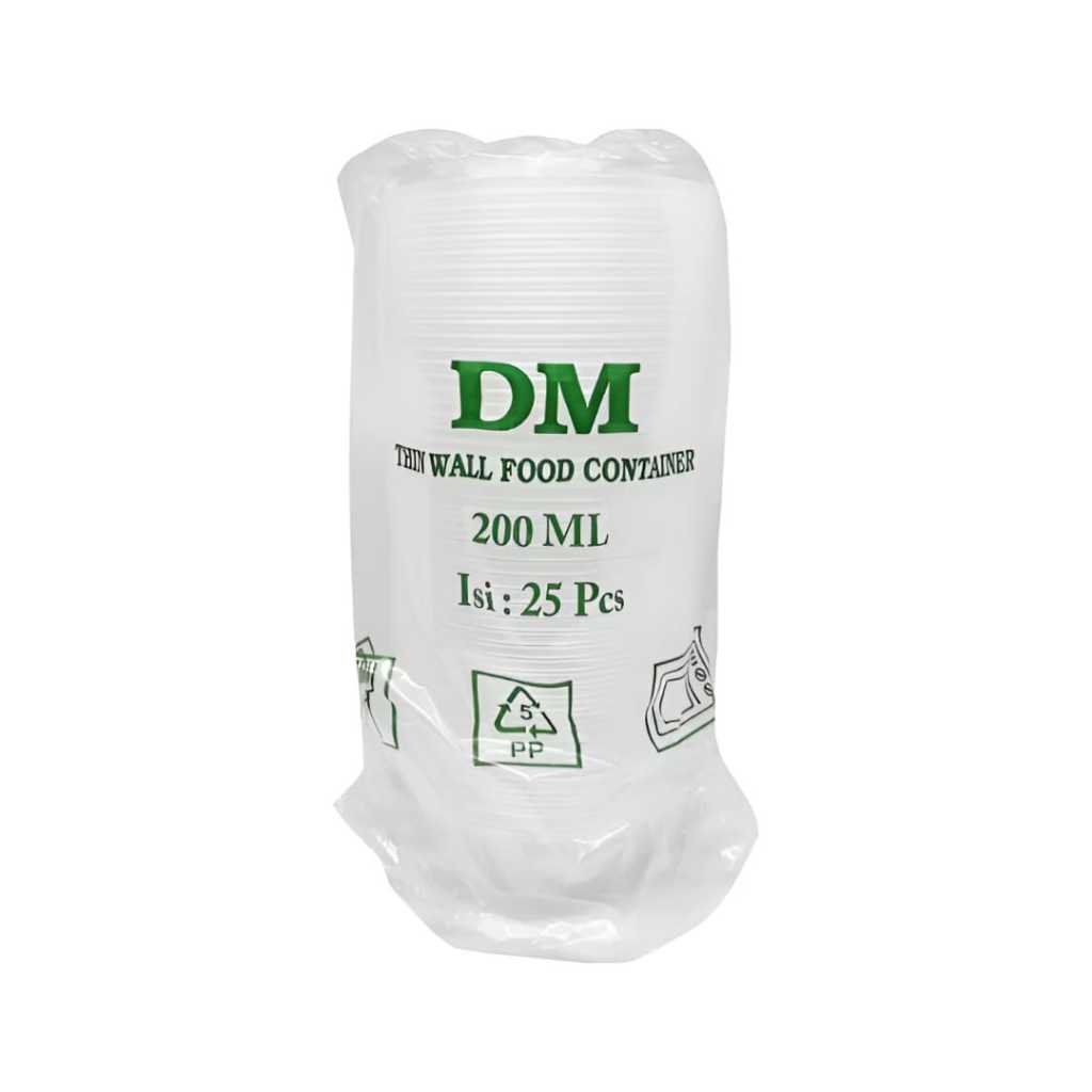 Mangkok Plastik 200ml Kotak Makanan Cup Puding Thinwall Tahan Panas
