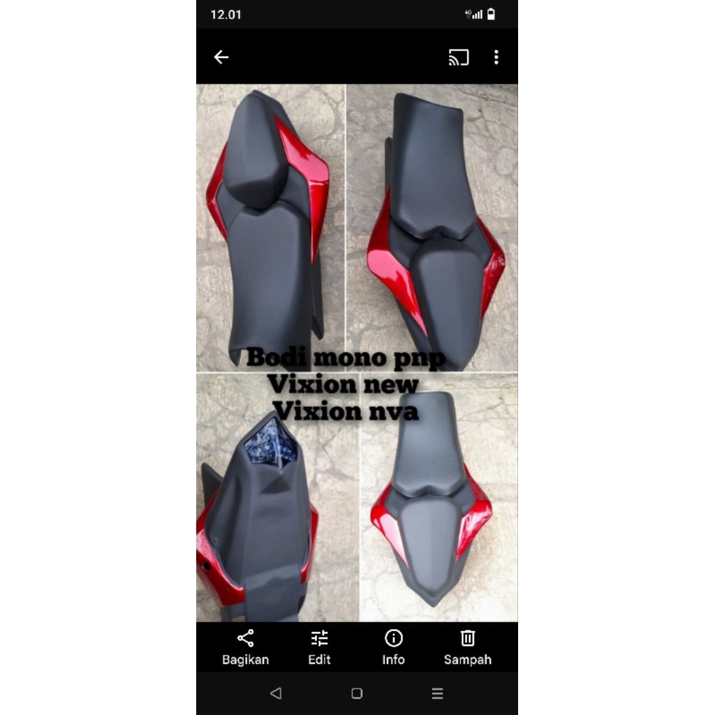 jok bodi ninja mono pnp Vixion