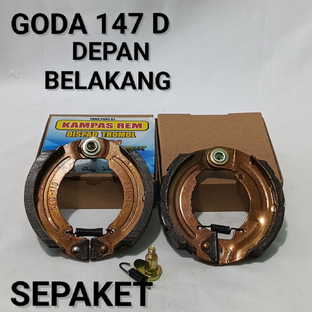 KAMPAS REM DEPAN BELAKANG GODA 147 D /KAMPAS REM SEPEDA LISTRIK GODA 147 D(SEPAKET)