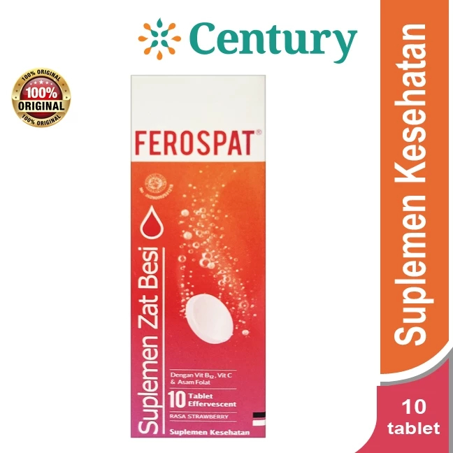 FEROSPAT DENGAN IRON EFFRVESCENT ISI 10 TAB / ZAT BESI / PENAMBAH DARAH