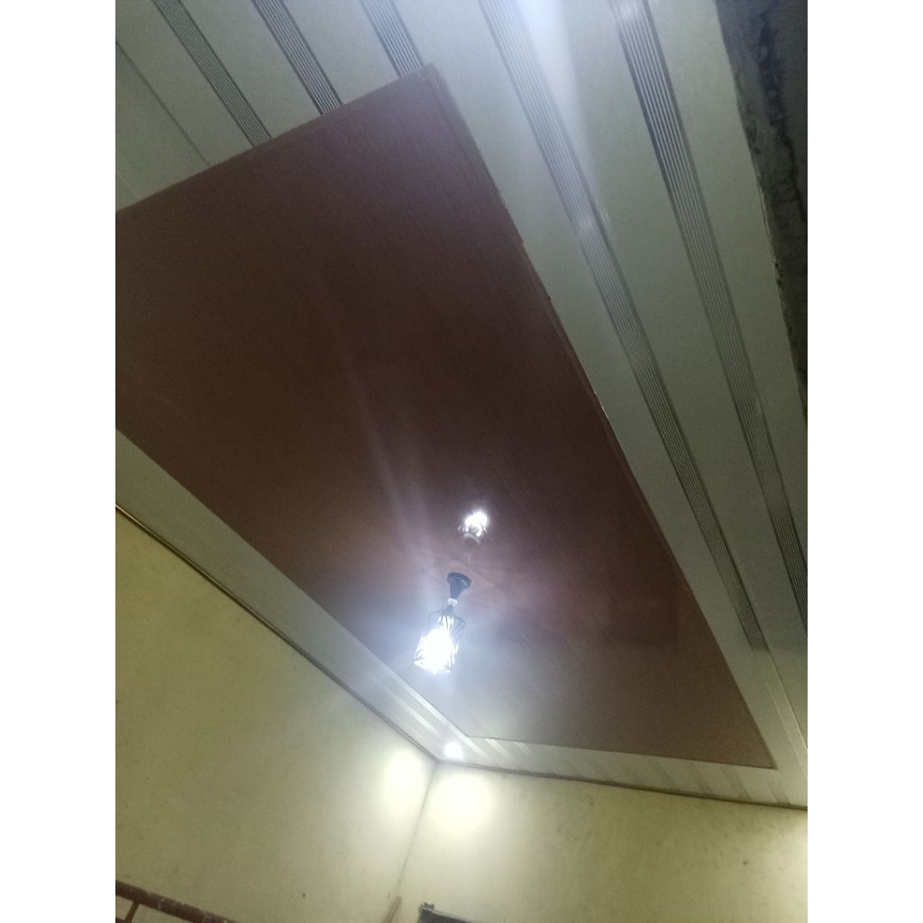 plafon pvc motif flad 2 warna
