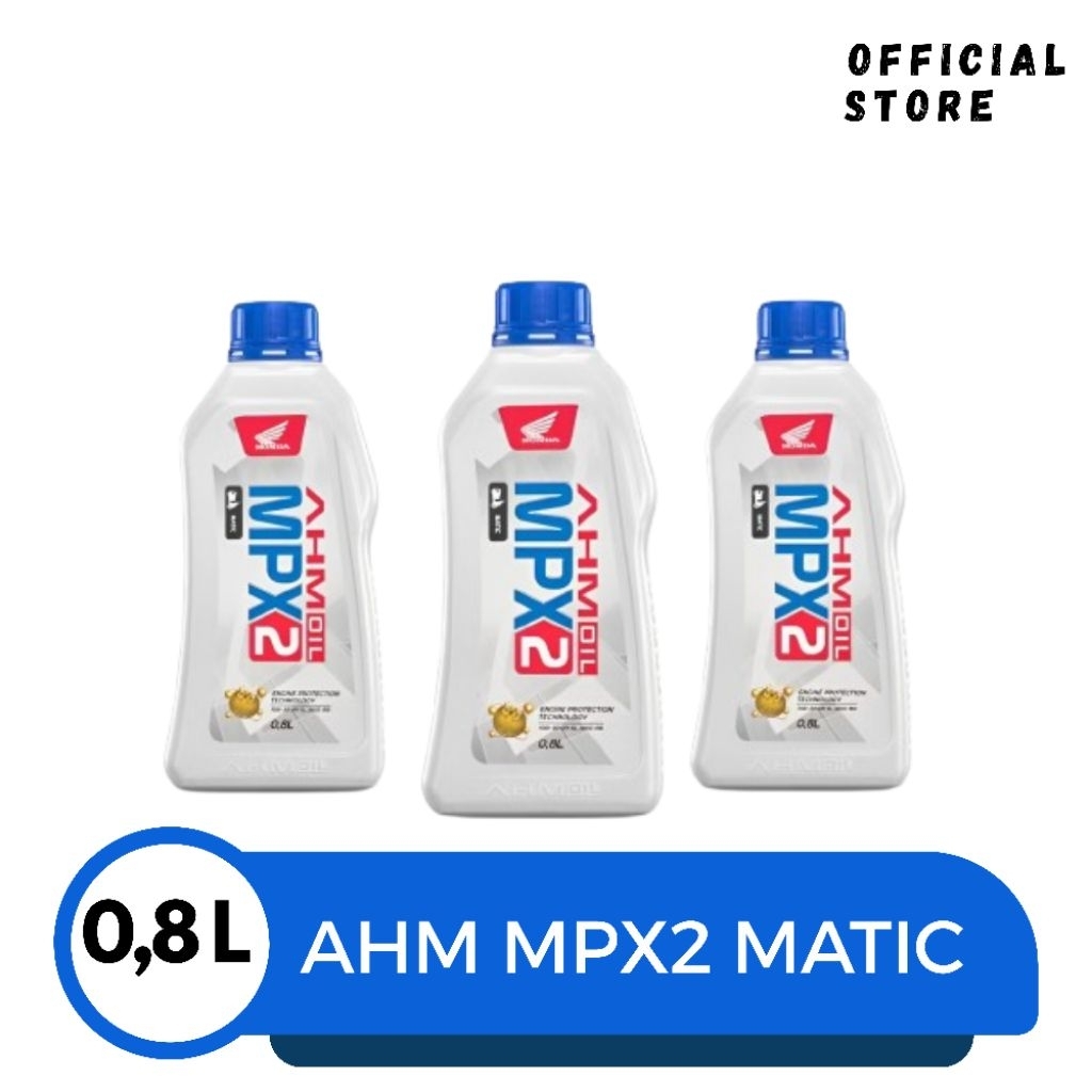 3 Botol Oli Motor AHM MPX2 MATIC 800ml IDE BARCODE Original