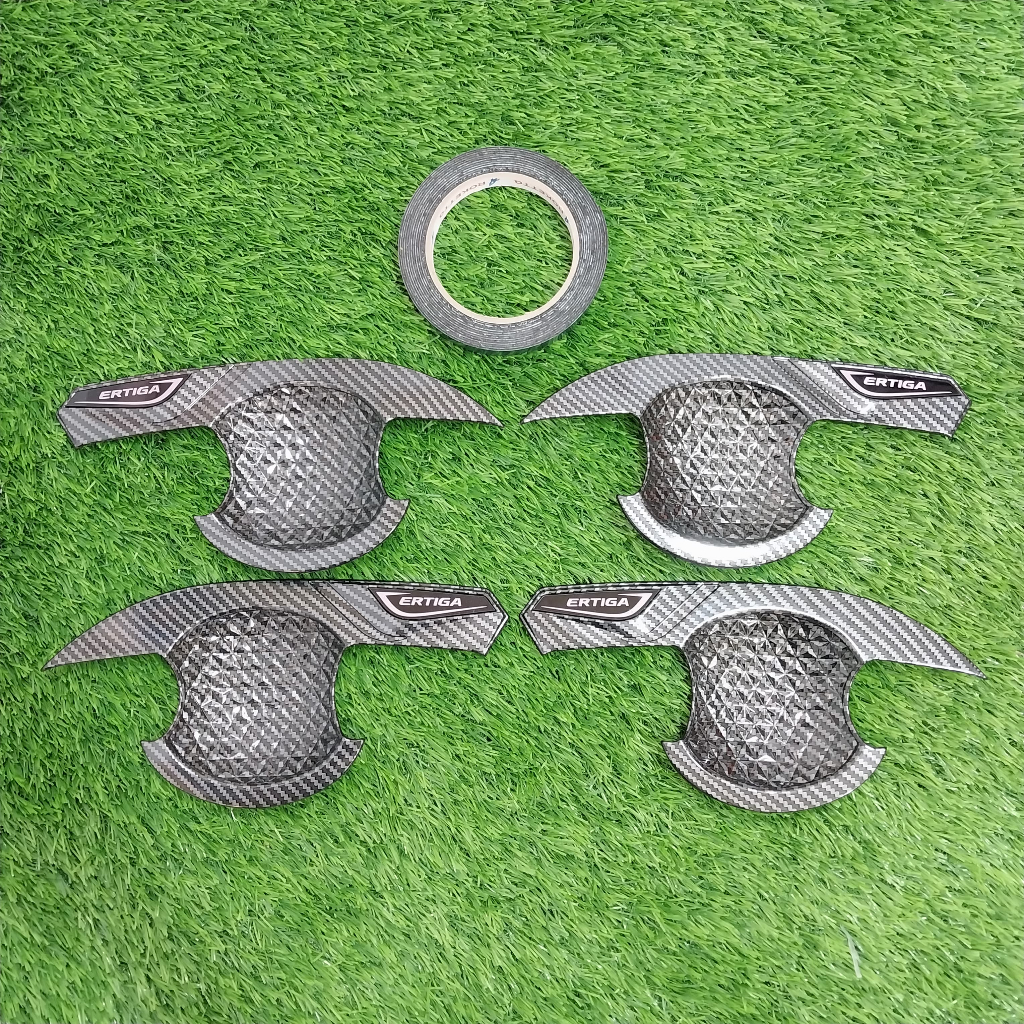 Aksesoris Mobil Suzuki Ertiga Lama Outer Pintu Carbon Perekat Kuat Packing Aman Cepat Kirim