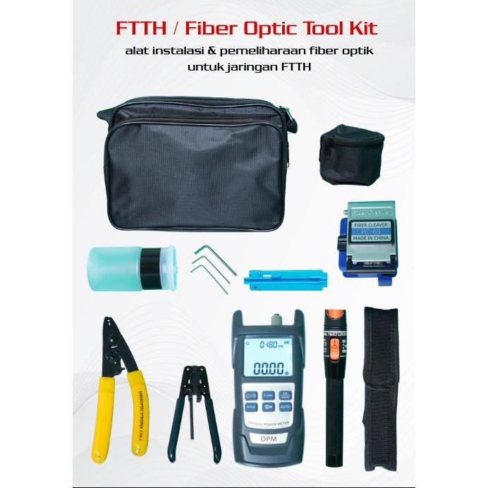 FTTH Fiber Optic Tool Kit With Fiber/fiber optic tool kit