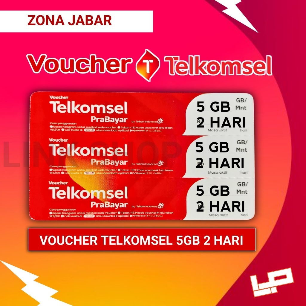 Voucher Internet Telkomsel 5GB 2 Hari (JABAR)