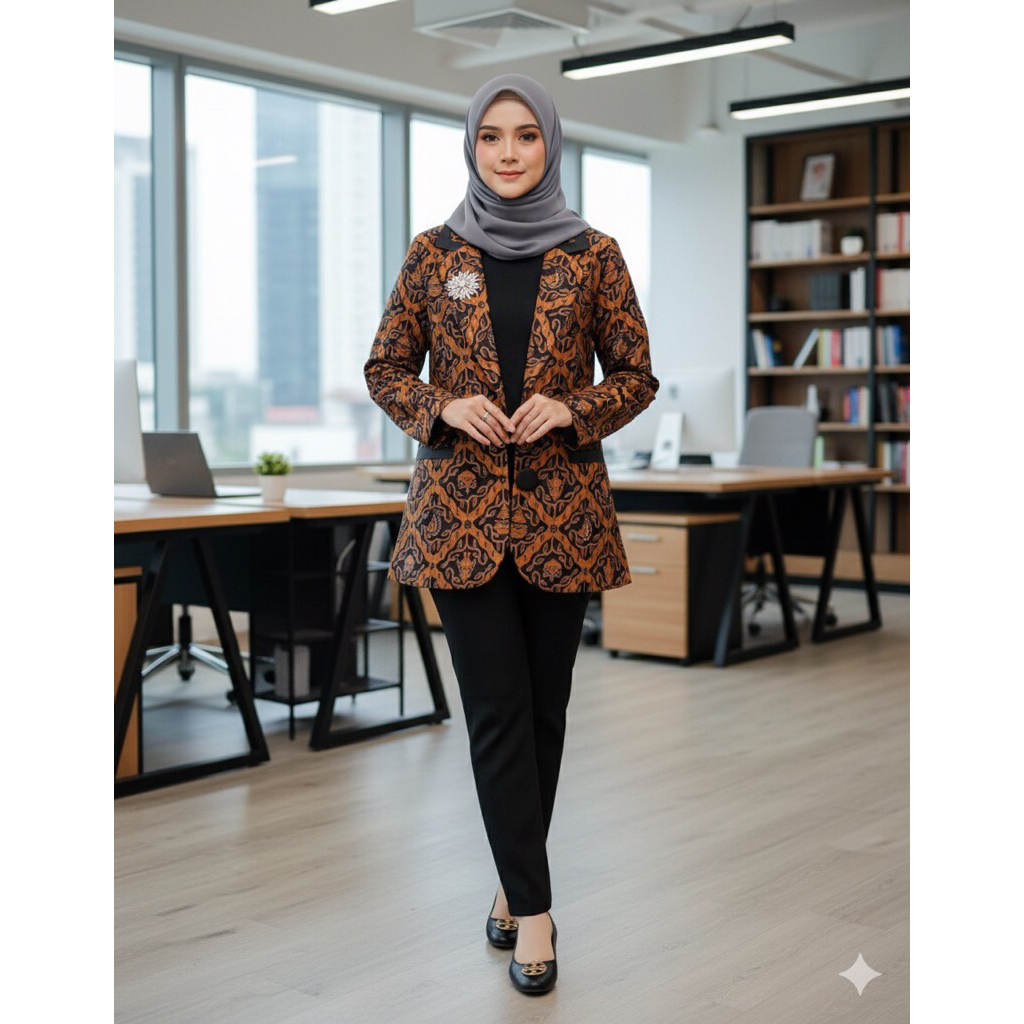 ATASAN BLAZER BATIK WANITA