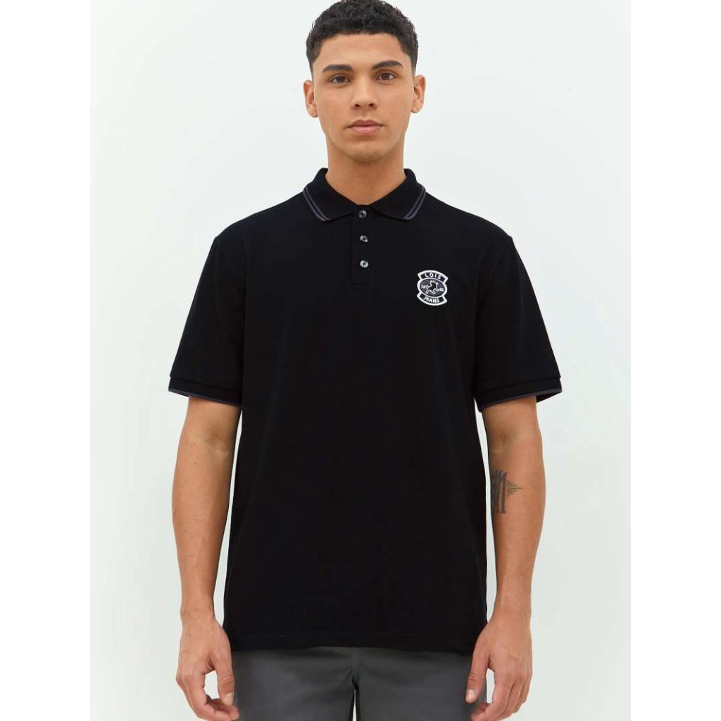 Lois Kaos Kerah Lengan Pendek KSLW2442 KERAH HITAM TERBARU