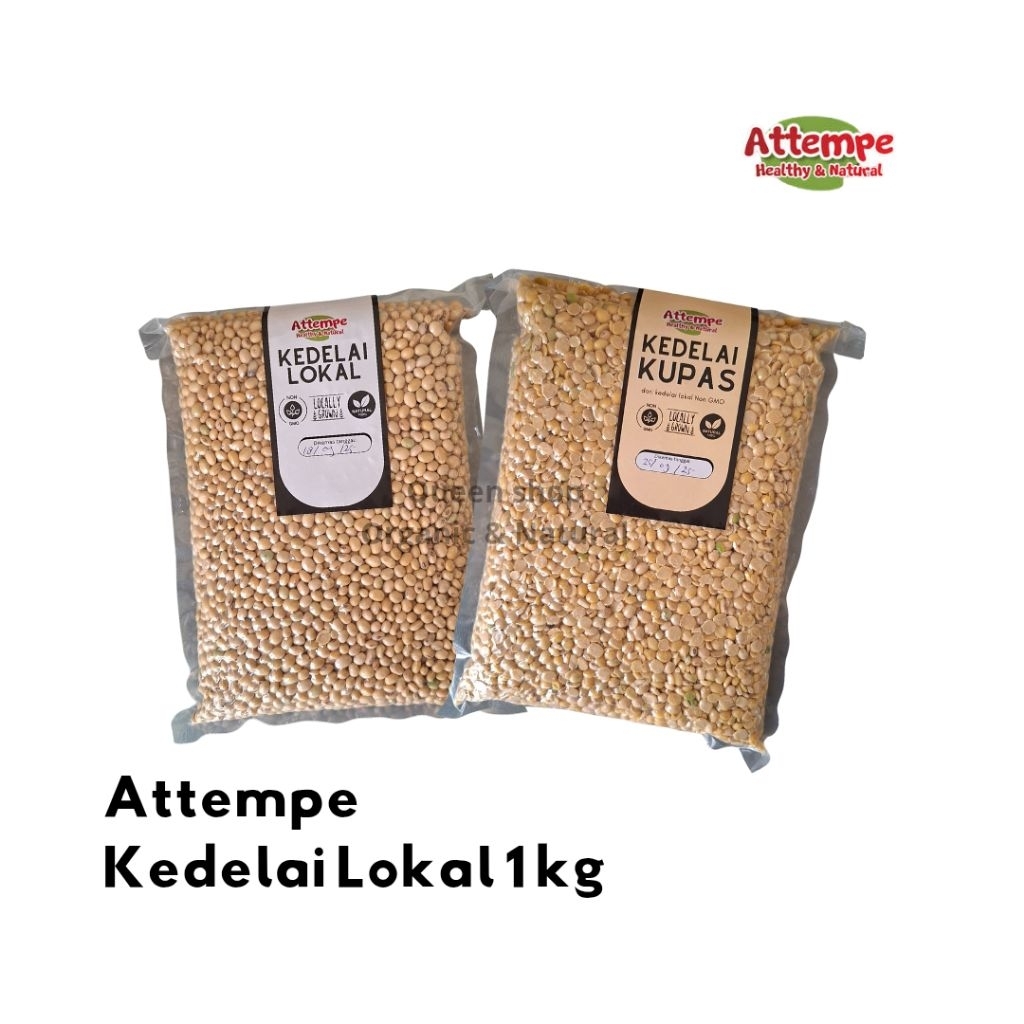Attempe Kacang Kedelai Lokal Non GMO Kemasan 1kg