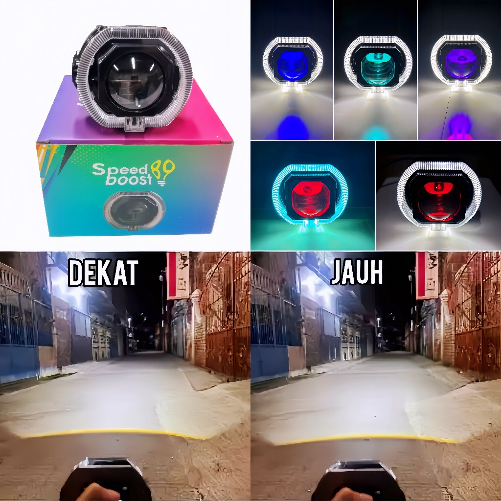 X1 PRO Projie Biled Matrix X1 Shroud BMW 3 Inch Body Hitam Silver Cahaya Putih Plus Kipas