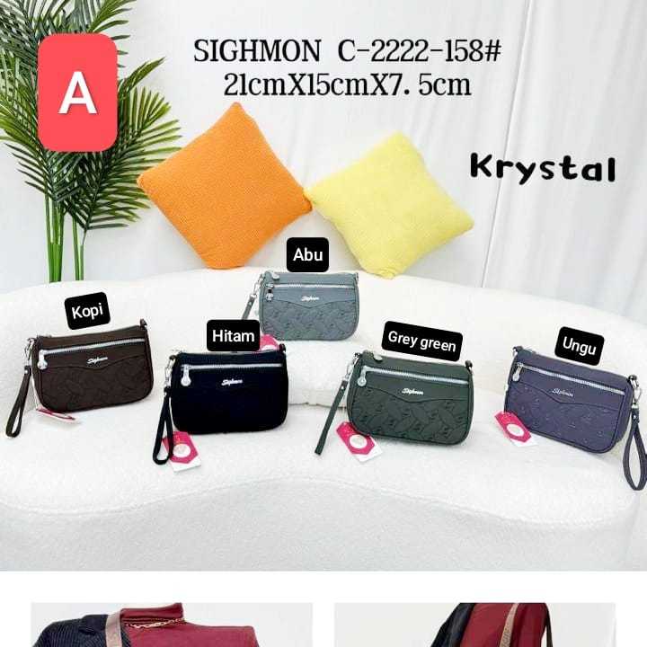 MEYMEYBAGS-Sighmon Tas Selempang Mini Hp Wanita Sling Bag Cewek Import Murah Kekinian Anti Air