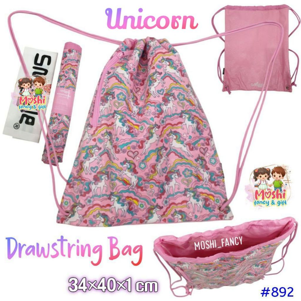 Tas Drawstring / Tas Serut Renang Sport Les / Tas Serut Anak Perempuan dan Anak Laki-Laki - Unicorn 