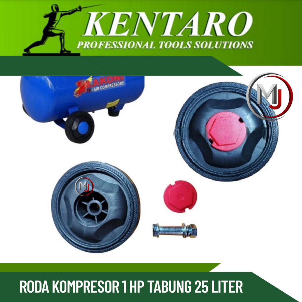 Kentaro Roda Karet Tabung Kompresor 1 HP - 2 HP 25 Liter