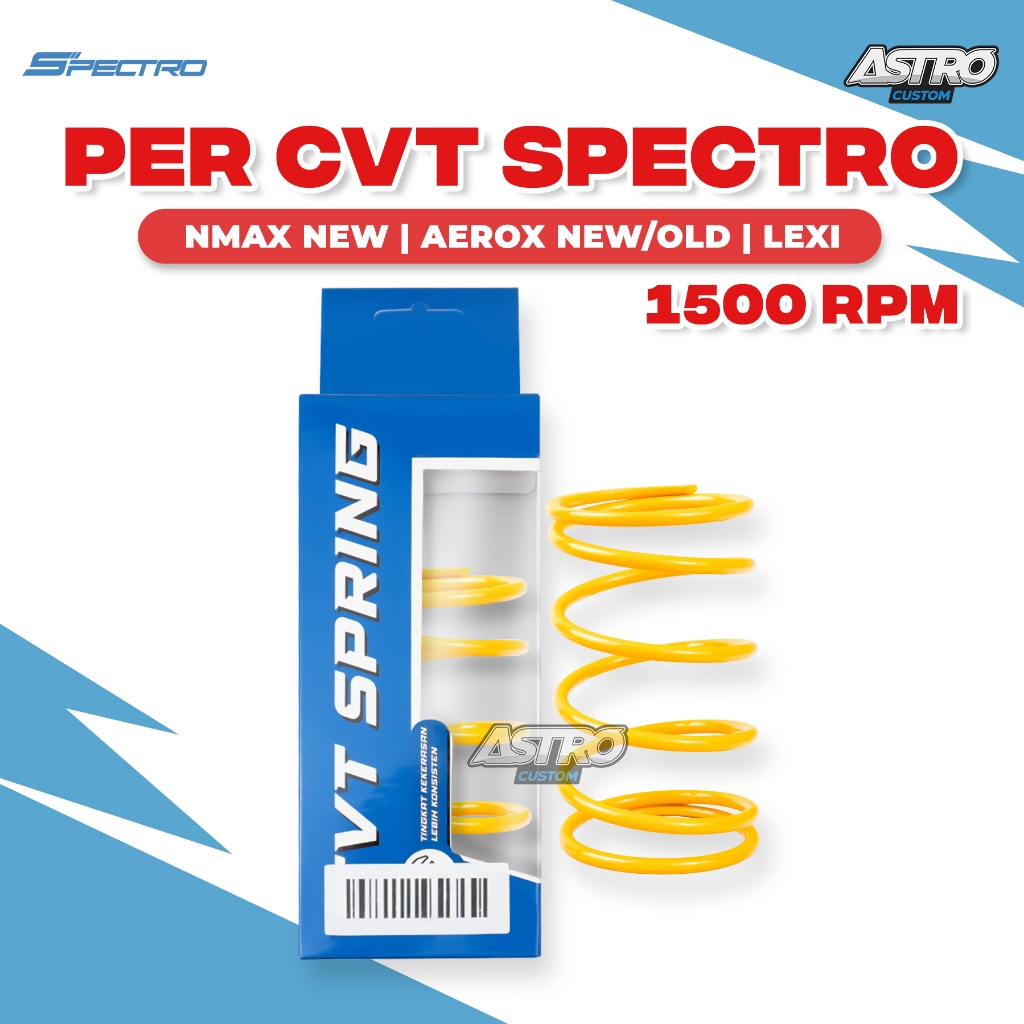 Spectro Per CVT 1500 RPM Nmax 155 Lexi 125 Aerox 155 Upgrade CVT Racing Per Pulley Kampas Ganda