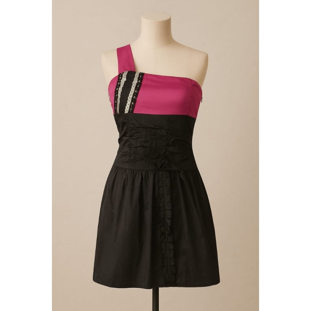 Pink Dress Valentine / Dress simple wanita / Dress abg Pink Baju merah muda