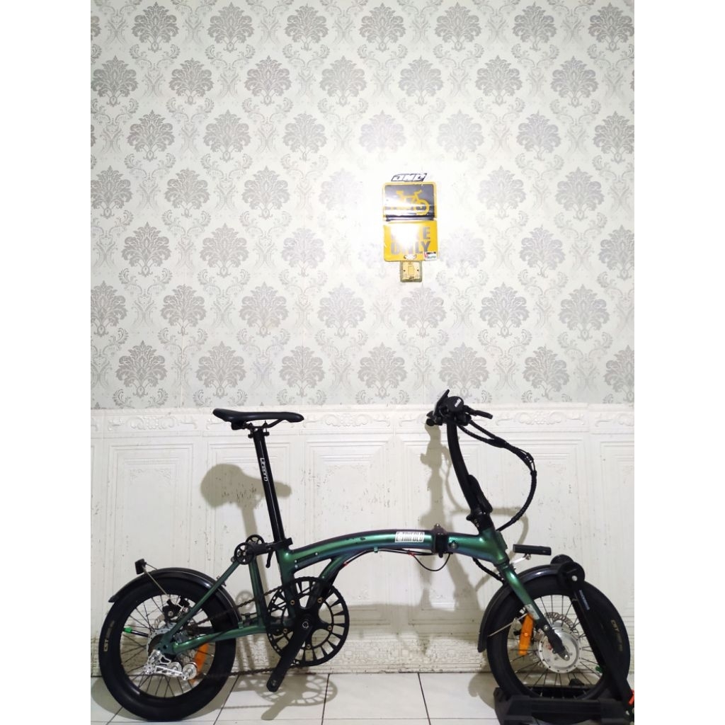 sepeda e-bike United trifold 8speed full upgrade tingal pakai push n go pikes 3sixty
