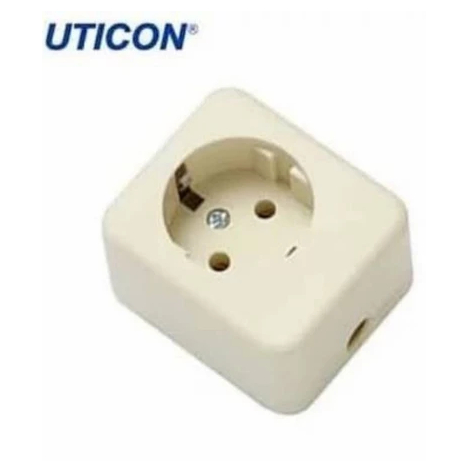 UTICON Stop Kontak 1 LUBANG Terminal Kuningan Colokan Listrik SNI