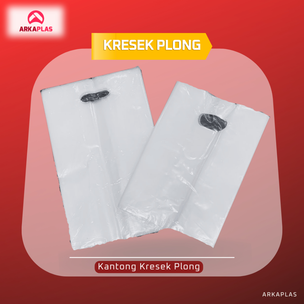 ARKAPLAS Plastik Kantong Kresek PE Plong Bening Oval